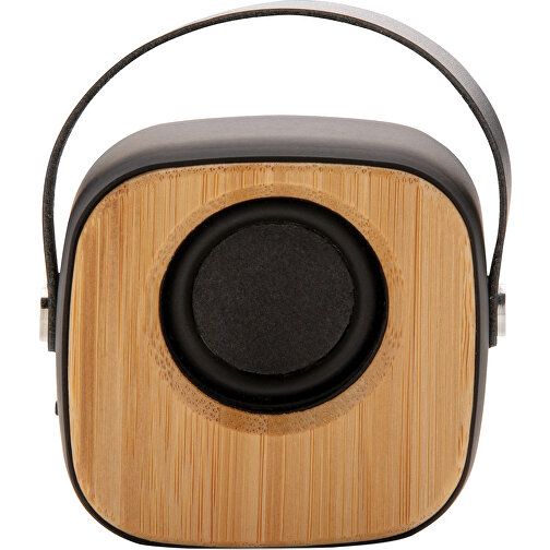 Bambus 3W Wireless Fashion Speaker, Schwarz , schwarz, ABS, 7,50cm x 7,00cm (Länge x Höhe), Bild 3
