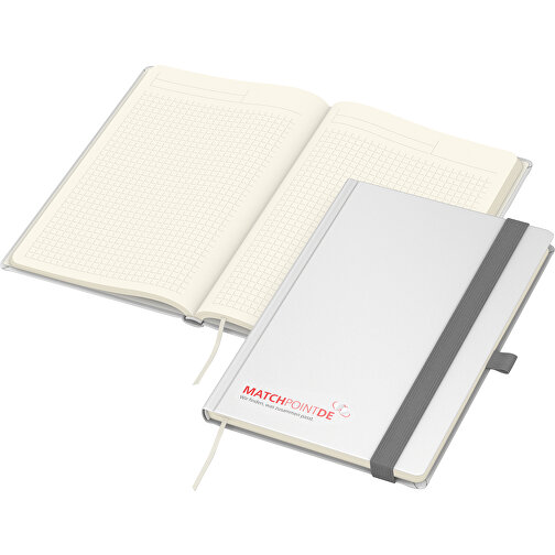 Notebook Vision-Book Cream A5 Bestseller, vit, silkesscreentryckt digitalt, Bild 1