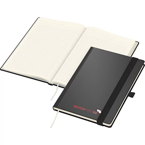 Carnet de notes Vision-Book crème A5 x.press noir, sérigraphie numérique, Image 1