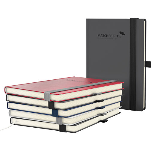 Notesbog Vision-Book Cream A5 Bestseller, sort, sort, prægning sort-blank, Billede 2