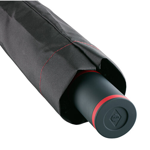 Taschenschirm FARE® Mini Style , Fare, schwarz-rot, 100% Polyester-Pongee (recycelt & waterSAVE®), , Bild 6