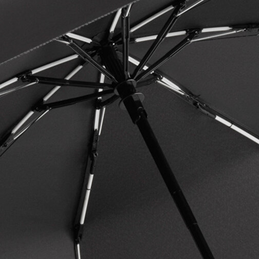 Taschenschirm FARE® AOC Mini Style , Fare, schwarz-weiß, 100% Polyester-Pongee (recycelt & waterSAVE®), , Bild 2
