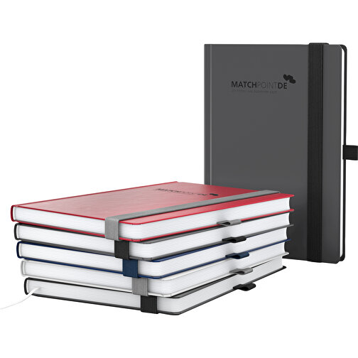 Notebook Vision-Book White bestseller A5, mörkblå inkl. silverprägling, Bild 2