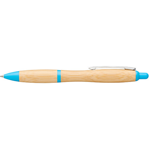 Nash Kugelschreiber Aus Bambus , Green Concept, natur / hellblau, Bambusholz, ABS Kunststoff, 14,00cm (Länge), Bild 8