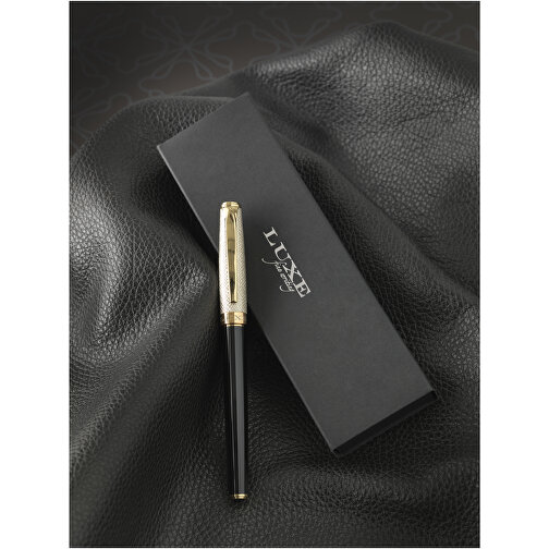 Doré Kugelschreiber , schwarz / gold, Metall, 14,00cm (Länge), Bild 8