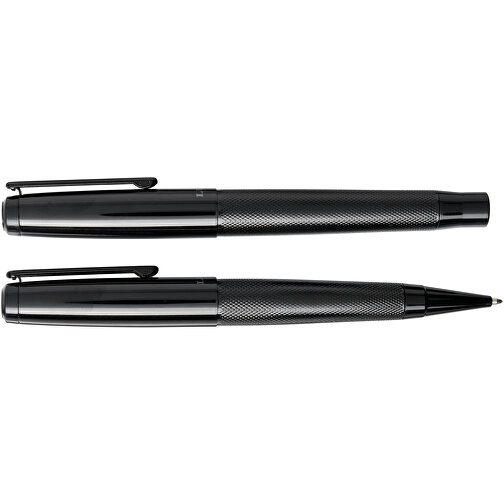 Set regalo con coppia di penne Gloss (nero, Metallo, 150g) come