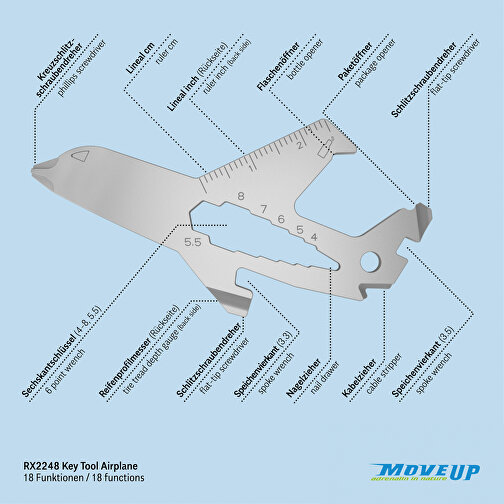 Set de cadeaux / articles cadeaux : ROMINOX® Key Tool Airplane (18 functions) emballage à motif Su, Image 10