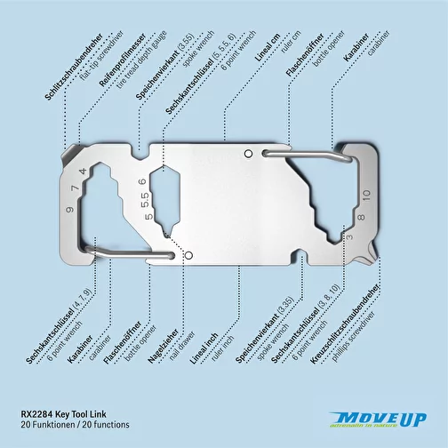 Set de cadeaux / articles cadeaux : ROMINOX® Key Tool Link (20 functions) emballage à motif Große, Image 10