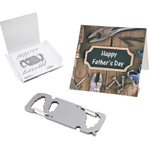 Set de cadeaux / articles cadeaux : ROMINOX® Key Tool Link (20 functions) emballage à motif Happy , Image 1