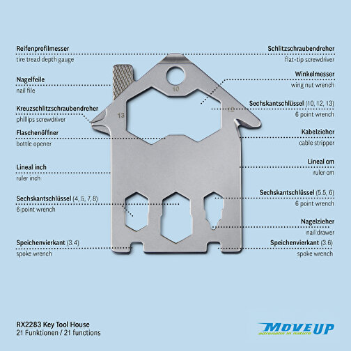 Set de cadeaux / articles cadeaux : ROMINOX® Key Tool House (21 functions) emballage à motif Happy, Image 10
