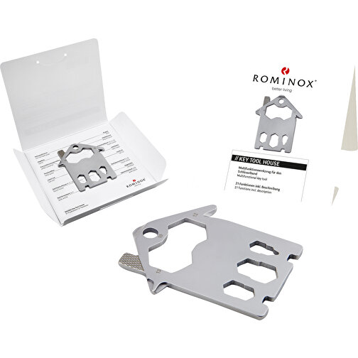 Set de cadeaux / articles cadeaux : ROMINOX® Key Tool House (21 functions) emballage à motif Danke, Image 2