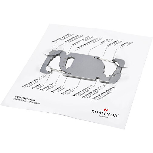ROMINOX® Key Tool Link (20 Funktionen) , Edelstahl, 7,00cm x 0,23cm x 3,20cm (Länge x Höhe x Breite), Bild 3