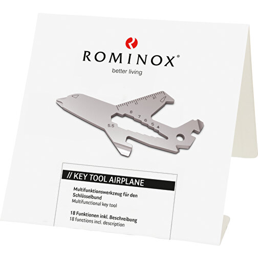 ROMINOX® Key Tool Airplane / Flugzeug (18 Funktionen) , Edelstahl, 7,00cm x 0,23cm x 3,20cm (Länge x Höhe x Breite), Bild 5