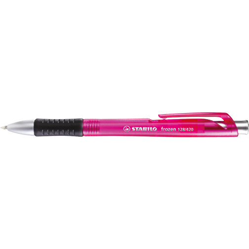STABILO Concept Frozen Kugelschreiber , Stabilo, transparent pink, Kunststoff, 14,50cm x 1,40cm x 1,20cm (Länge x Höhe x Breite), Bild 3
