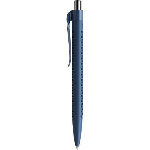 Prodir QS40 PBB True Biotic Push Kugelschreiber , Prodir, Blue sea-silber poliert, Bio-Polymere/Metall, 14,10cm x 1,60cm (Länge x Breite), Bild 2