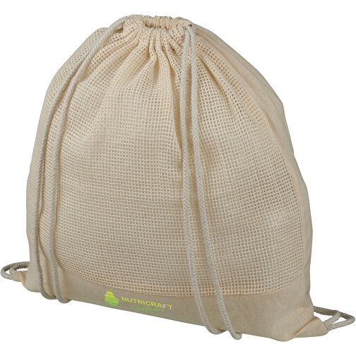 Plecak Maine z siatki bawełnianej ze sznurkiem ściągającym, Obraz 2