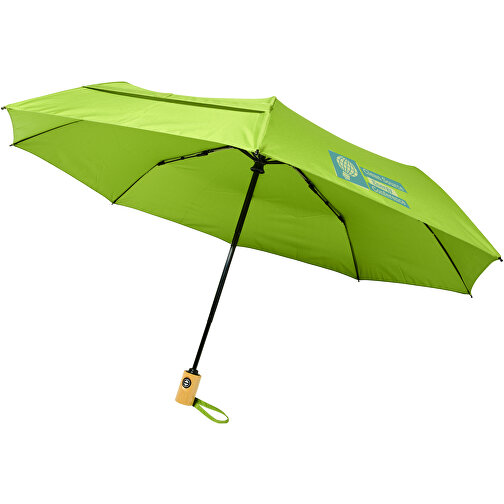Paraguas plegable de material reciclado con apertura y cierre automáticos de 21,5\'\' “Bo\'\', Imagen 2