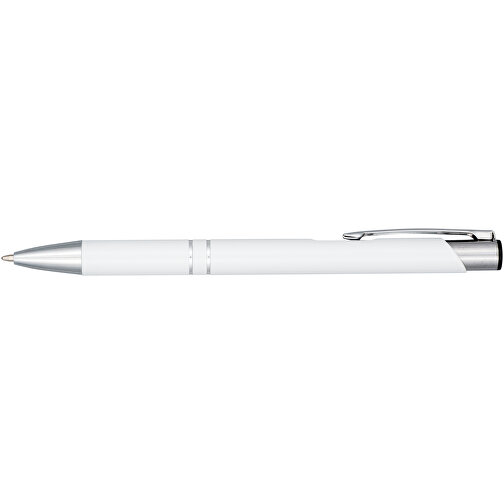 Moneta Druckkugelschreiber Aus Eloxiertem Aluminium , weiß, Aluminium, ABS Kunststoff, 13,50cm (Länge), Bild 4