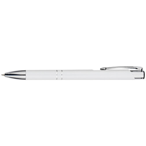 Moneta Druckkugelschreiber Aus Aluminium , weiß, Aluminium, 13,50cm (Höhe), Bild 6