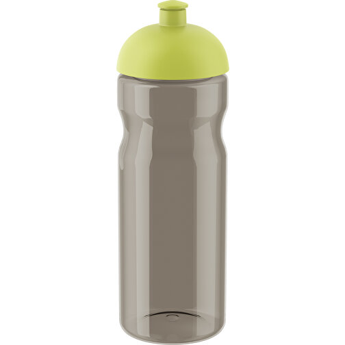 H2O Active® Eco Base 650 Ml Sportflasche Mit Stülpdeckel , kohle transparent / limone, PCR Kunststoff, 90% PP Kunststoff, 10% TPE Kunststoff, 22,40cm (Höhe), Bild 1