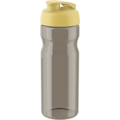 H2O Active® Eco Base 650 Ml Sportflasche Mit Klappdeckel , kohle transparent / gelb, PCR plastic, PP-Kunststoff, 22,40cm (Höhe), Bild 1