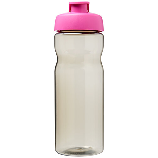 H2O Active® Eco Base 650 Ml Sportflasche Mit Klappdeckel , kohle transparent / magenta, PCR plastic, PP-Kunststoff, 22,40cm (Höhe), Bild 2
