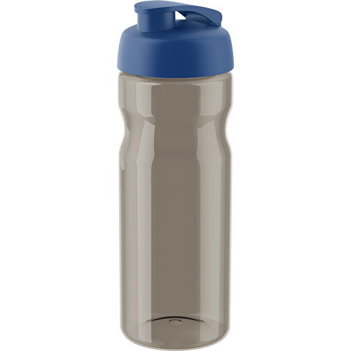 H2O Active® Eco Base 650 Ml Sportflasche Mit Klappdeckel , kohle transparent / royalblau, PCR plastic, PP-Kunststoff, 22,40cm (Höhe), Bild 1