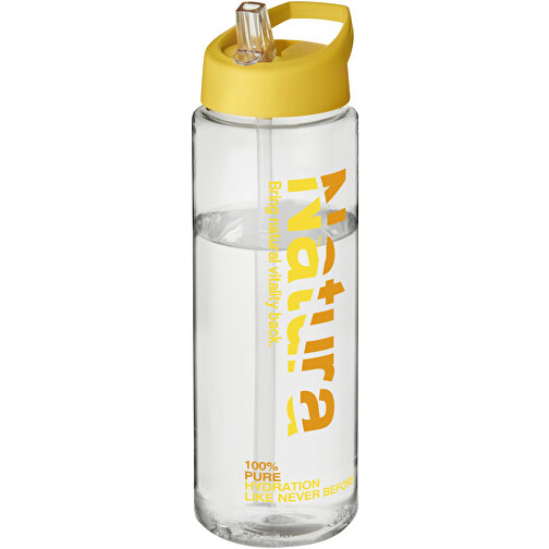 H2O Active® Vibe 850 Ml Sportflasche Mit Ausgussdeckel , transparent / gelb, PET Kunststoff, 72% PP Kunststoff, 17% SAN Kunststoff, 11% PE Kunststoff, 24,20cm (Höhe), Bild 2