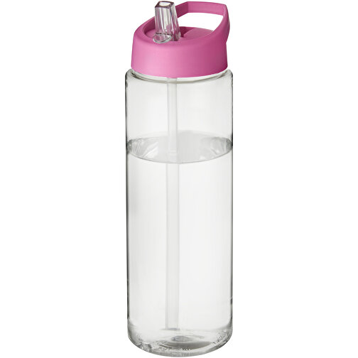 H2O Active® Vibe 850 Ml Sportflasche Mit Ausgussdeckel , transparent / rosa, PET Kunststoff, 72% PP Kunststoff, 17% SAN Kunststoff, 11% PE Kunststoff, 24,20cm (Höhe), Bild 1