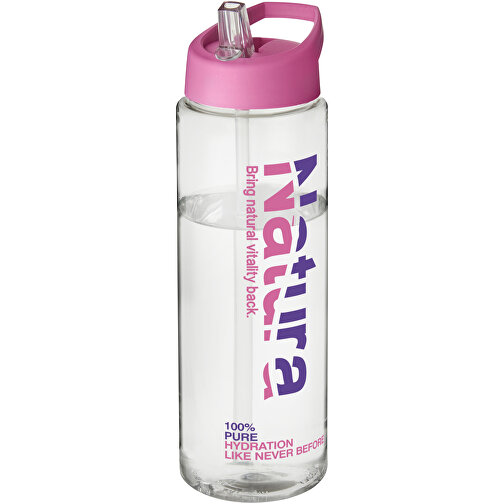 H2O Active® Vibe 850 Ml Sportflasche Mit Ausgussdeckel , transparent / rosa, PET Kunststoff, 72% PP Kunststoff, 17% SAN Kunststoff, 11% PE Kunststoff, 24,20cm (Höhe), Bild 2