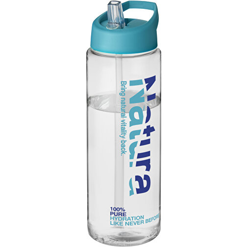 H2O Active® Vibe 850 Ml Sportflasche Mit Ausgussdeckel , transparent / aquablau, PET Kunststoff, 72% PP Kunststoff, 17% SAN Kunststoff, 11% PE Kunststoff, 24,20cm (Höhe), Bild 2