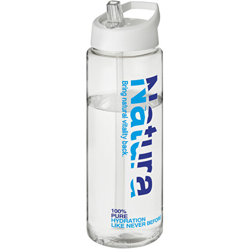 H2O Active® Vibe 850 Ml Sportflasche Mit Ausgussdeckel , transparent / weiss, PET Kunststoff, 72% PP Kunststoff, 17% SAN Kunststoff, 11% PE Kunststoff, 24,20cm (Höhe), Bild 2