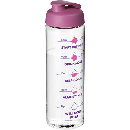 H2O Active® Vibe 850 Ml Sportflasche Mit Klappdeckel , transparent / rosa, PET Kunststoff, PP Kunststoff, 24,40cm (Höhe), Bild 2