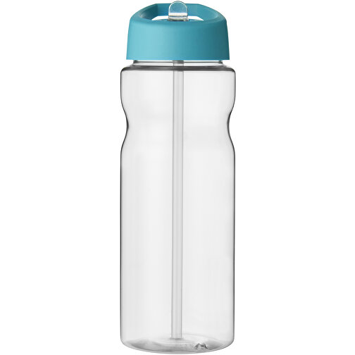 H2O Active® Base 650 Ml Sportflasche Mit Ausgussdeckel , transparent / aquablau, PET Kunststoff, 72% PP Kunststoff, 17% SAN Kunststoff, 11% PE Kunststoff, 21,80cm (Höhe), Bild 3