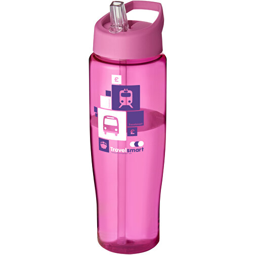 H2O Active® Tempo 700 Ml Sportflasche Mit Ausgussdeckel , rosa, PET Kunststoff, 72% PP Kunststoff, 17% SAN Kunststoff, 11% PE Kunststoff, 23,40cm (Höhe), Bild 2