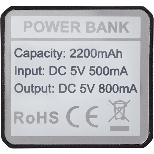 Powerbank WS101 2200/2600 MAh , schwarz, Aluminium, 9,40cm x 2,20cm x 2,10cm (Länge x Höhe x Breite), Bild 5