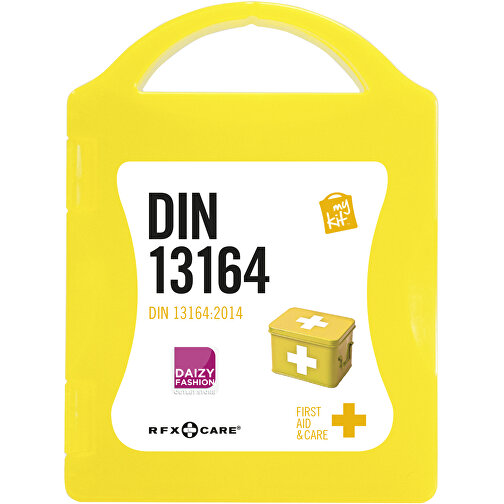 MyKit Erste-Hilfe DIN 13164 , gelb, Kunststoff, 27,00cm x 19,70cm x 7,60cm (Länge x Höhe x Breite), Bild 2