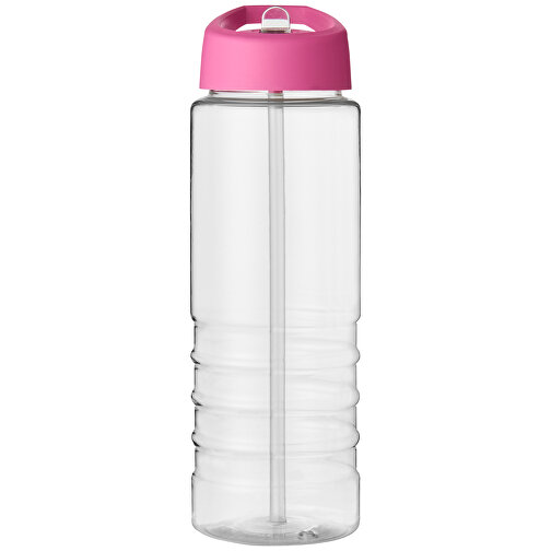 H2O Active® Treble 750 Ml Sportflasche Mit Ausgussdeckel , transparent / rosa, PET Kunststoff, 72% PP Kunststoff, 17% SAN Kunststoff, 11% PE Kunststoff, 22,80cm (Höhe), Bild 4