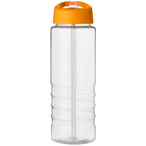 H2O Active® Treble 750 Ml Sportflasche Mit Ausgussdeckel , transparent / orange, PET Kunststoff, 72% PP Kunststoff, 17% SAN Kunststoff, 11% PE Kunststoff, 22,80cm (Höhe), Bild 4