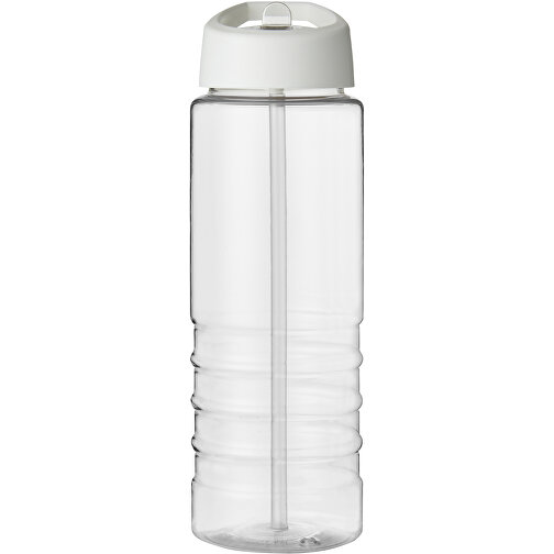 H2O Active® Treble 750 Ml Sportflasche Mit Ausgussdeckel , transparent / weiß, PET Kunststoff, 72% PP Kunststoff, 17% SAN Kunststoff, 11% PE Kunststoff, 22,80cm (Höhe), Bild 3
