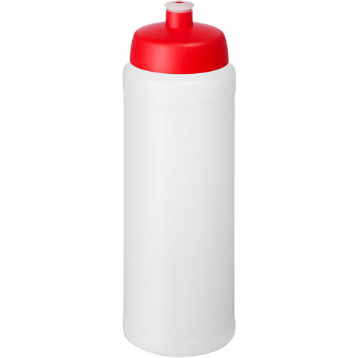 Baseline® Plus 750 Ml Flasche Mit Sportdeckel , transparent / rot, HDPE Kunststoff, PP Kunststoff, 23,60cm (Höhe), Bild 1