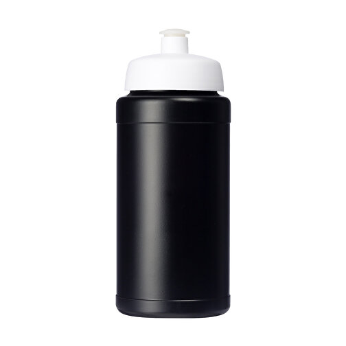 Baseline® Plus 500 Ml Flasche Mit Sportdeckel , schwarz / weiss, HDPE Kunststoff, PP Kunststoff, 18,50cm (Höhe), Bild 4