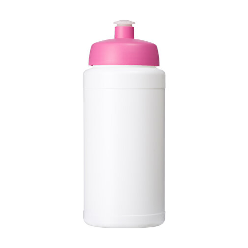 Baseline® Plus 500 Ml Flasche Mit Sportdeckel , weiss / rosa, HDPE Kunststoff, PP Kunststoff, 18,50cm (Höhe), Bild 4
