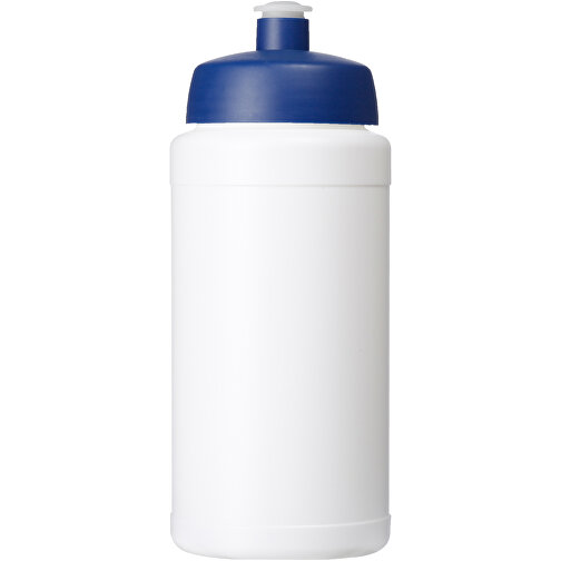 Baseline® Plus 500 Ml Flasche Mit Sportdeckel , weiß / blau, HDPE Kunststoff, PP Kunststoff, 18,50cm (Höhe), Bild 3