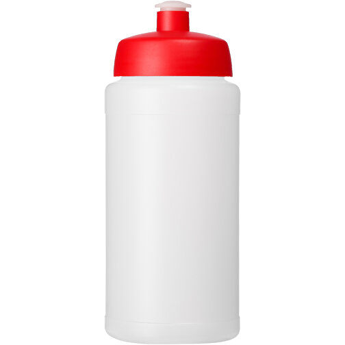 Baseline® Plus Grip 500 Ml Sportflasche Mit Sportdeckel , transparent / rot, HDPE Kunststoff, PP Kunststoff, 18,50cm (Höhe), Bild 3