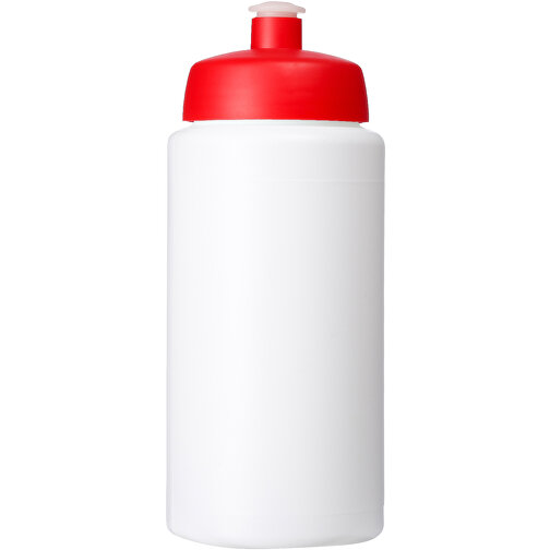 Baseline® Plus Grip 500 Ml Sportflasche Mit Sportdeckel , weiß / rot, HDPE Kunststoff, PP Kunststoff, 18,50cm (Höhe), Bild 3