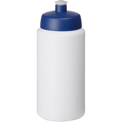 Baseline® Plus Grip 500 Ml Sportflasche Mit Sportdeckel , weiß / blau, HDPE Kunststoff, PP Kunststoff, 18,50cm (Höhe), Bild 1