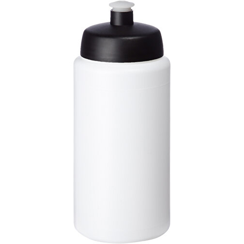 Baseline® Plus Grip 500 Ml Sportflasche Mit Sportdeckel , weiss / schwarz, HDPE Kunststoff, PP Kunststoff, 18,50cm (Höhe), Bild 1