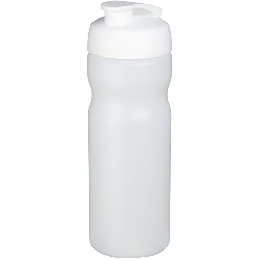 Baseline® Plus 650 Ml Sportflasche Mit Klappdeckel , transparent / weiß, HDPE Kunststoff, PP Kunststoff, 22,30cm (Höhe), Bild 1