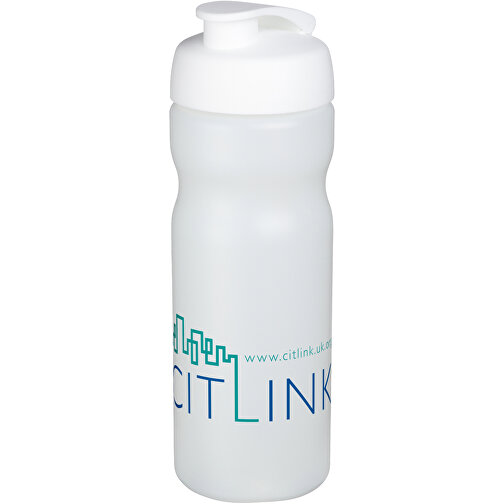 Baseline® Plus 650 Ml Sportflasche Mit Klappdeckel , transparent / weiß, HDPE Kunststoff, PP Kunststoff, 22,30cm (Höhe), Bild 2